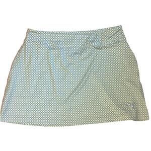 Puma Women’s Golf Skirt Small Lime Green Teal Geometric Print Athletic Skirt